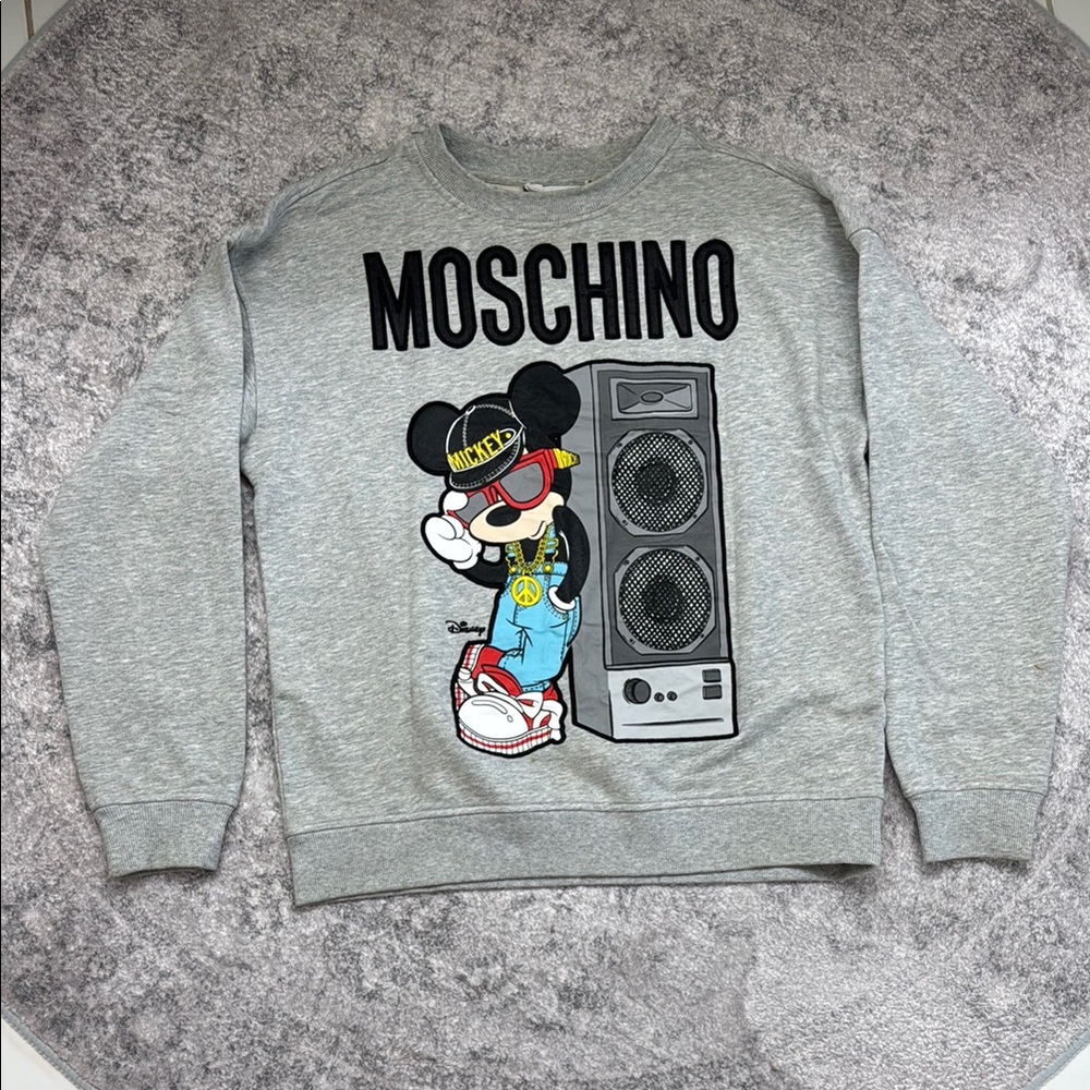 Moschino Grey Mickey Mouse Sweatshirt